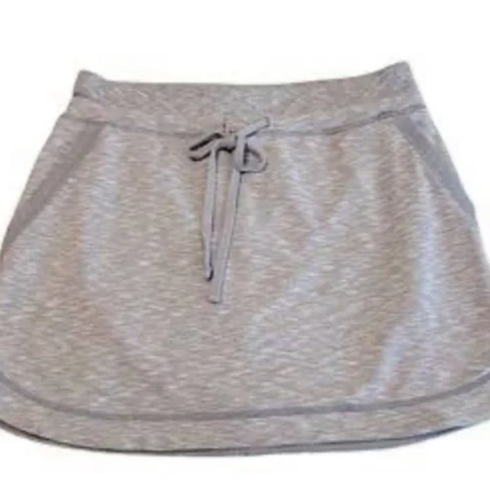 Athleta Techie Gray Skirt with Drawstring & Pockets Athleisure Wear Yoga Size XL